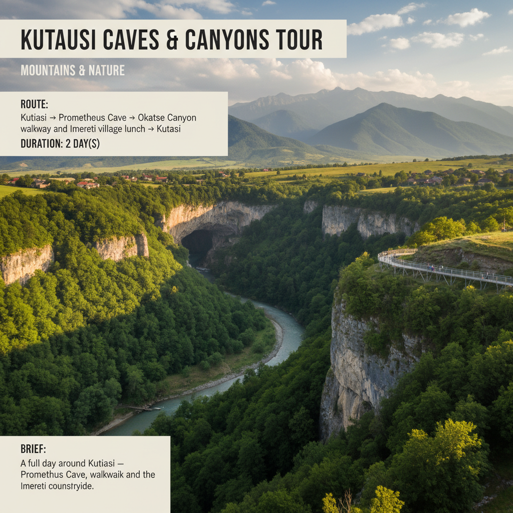 Kutaisi Caves & Canyons Tour — 365 Sakartvelo